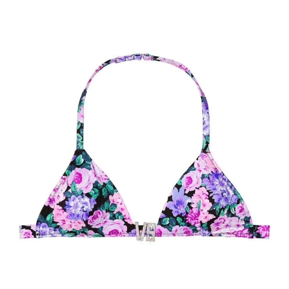 VICTORIA'S SECRET SWIMVS Shine Hardware Halter Bikini Top